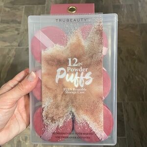 Trubeauty 12-Piece Powder Puffs & Reusable Storage Case
